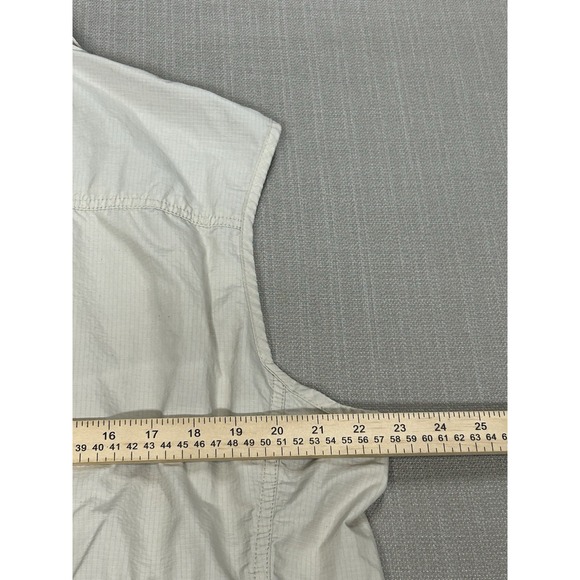 Eddie Bauer Fishing Camping Vest Men's Size Large Light Beige Tan Read - Picture 12 of 12